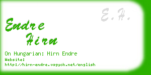 endre hirn business card